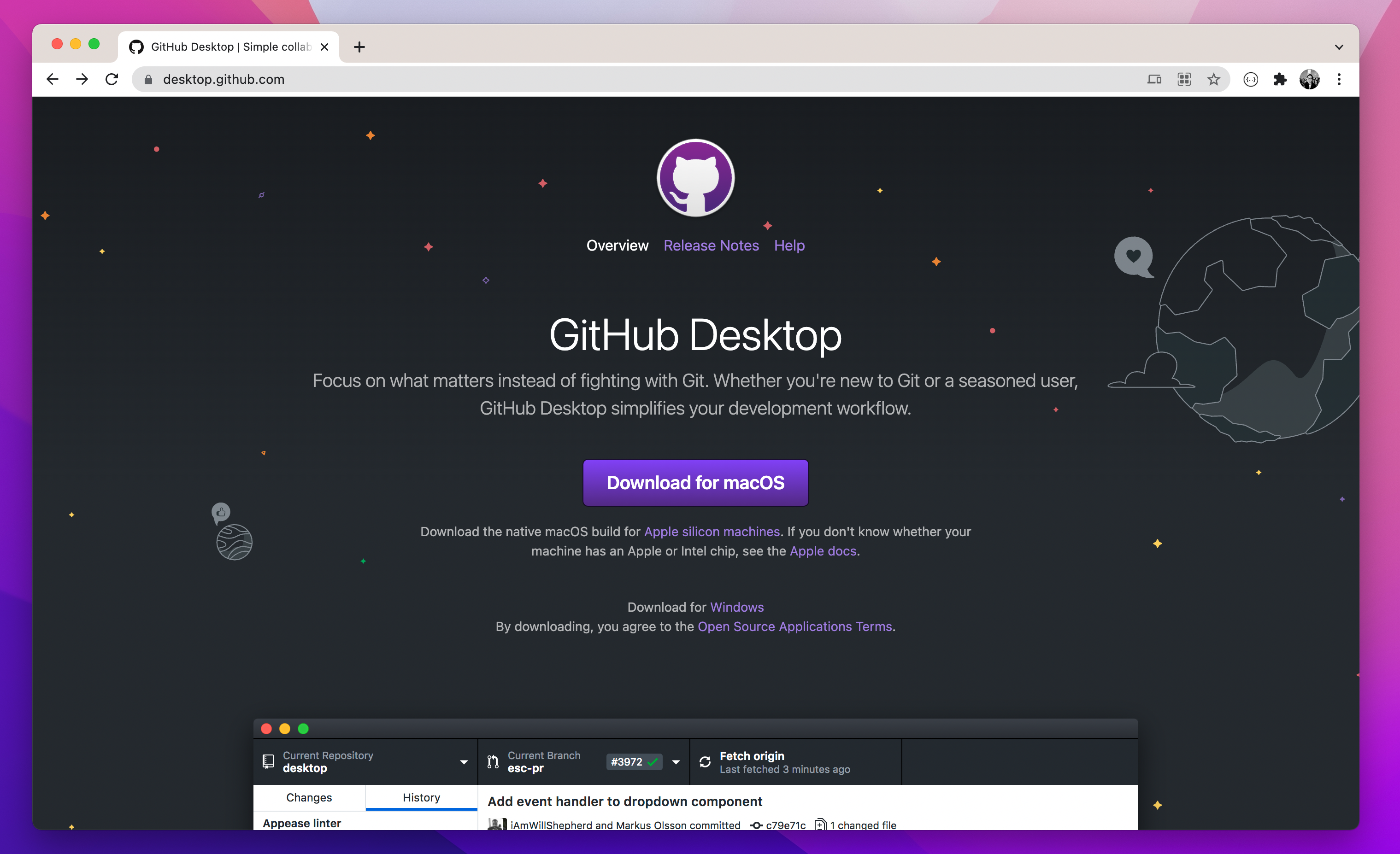 Github Desktop Home Page