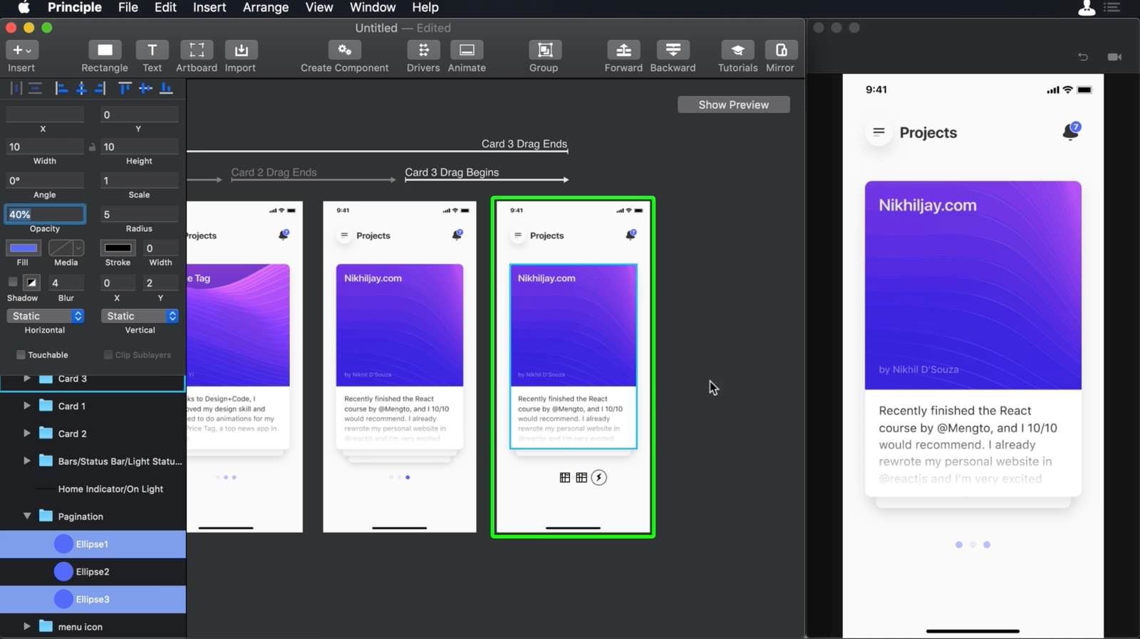 14.01.12.Getting started with Principle-Artboard 6 setup