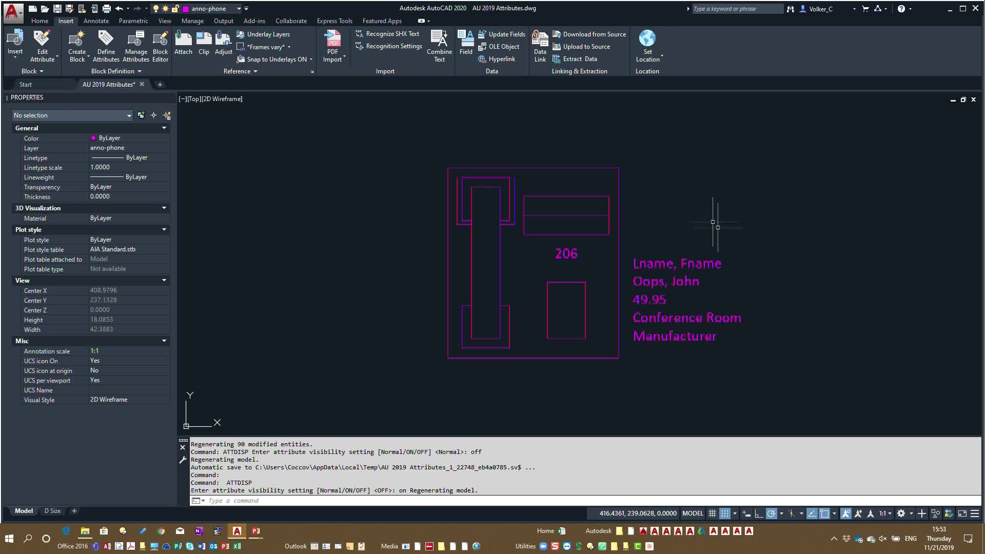 Smarter AutoCAD drawings: Using attributes to automate text data | Autodesk  University