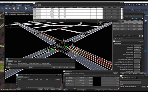 Análisis avanzado de simulación de tráfico en Infraworks