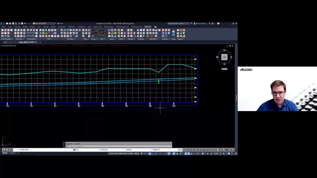 Autodesk Civil 3D Help, About Using the Compass to Control Part Angles  During Part-Based Pressure Network Creation