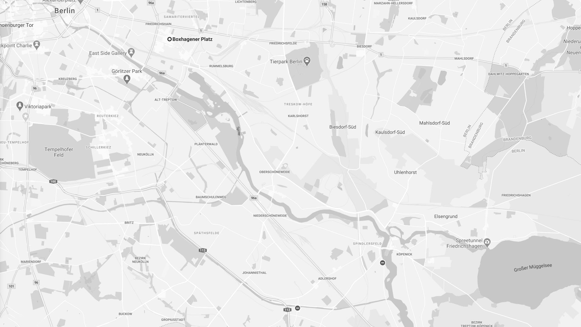 Karte: Von Mitte nach Müggelsee