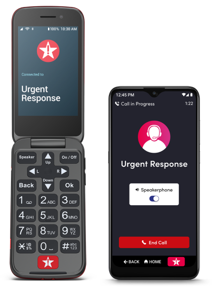Jitterbug Flip and Jitterbug Smart with Urgent Response