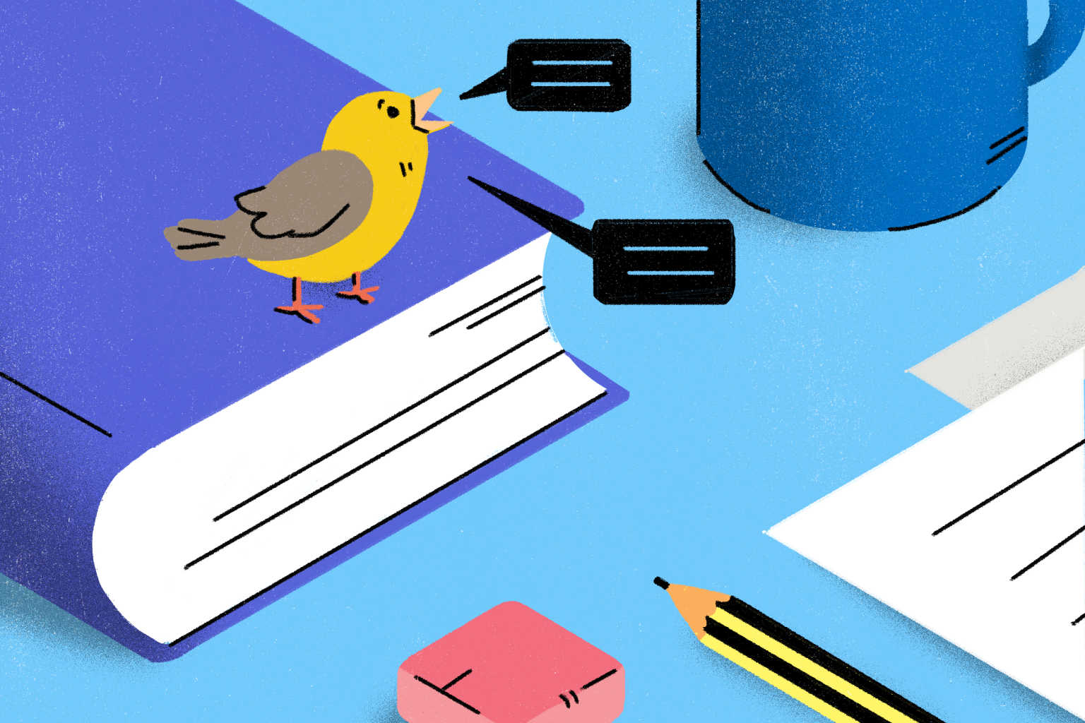 twitter-bird-tweets-on-book-illustration