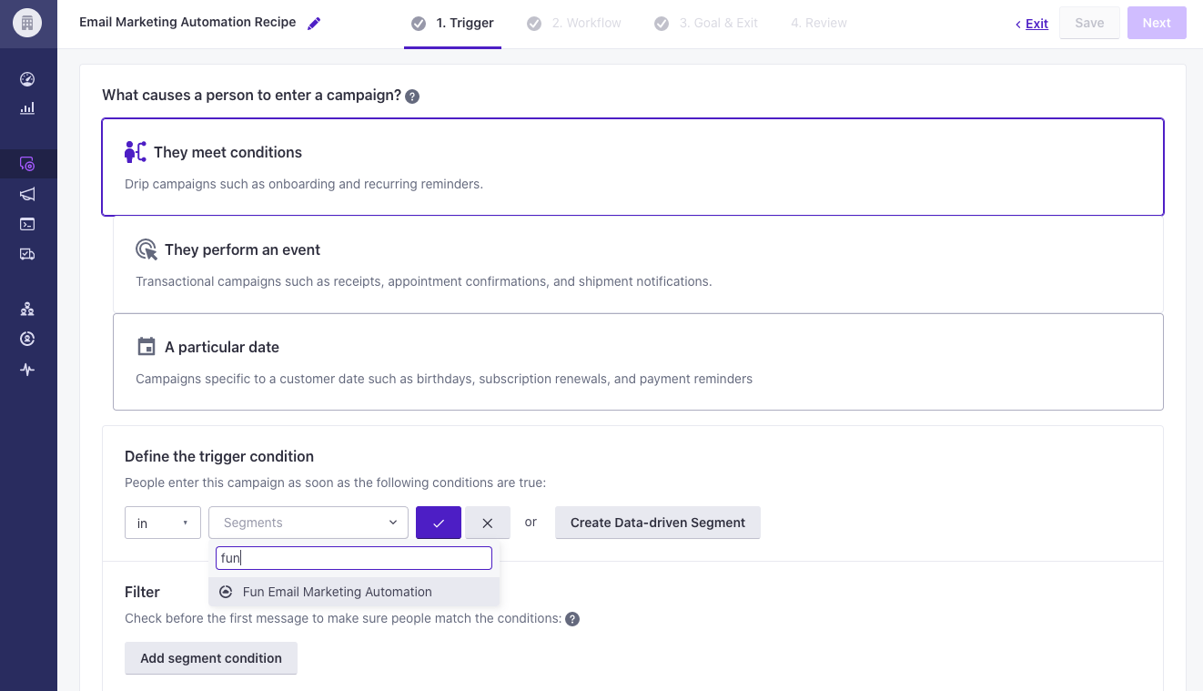 Set Customer.io Trigger