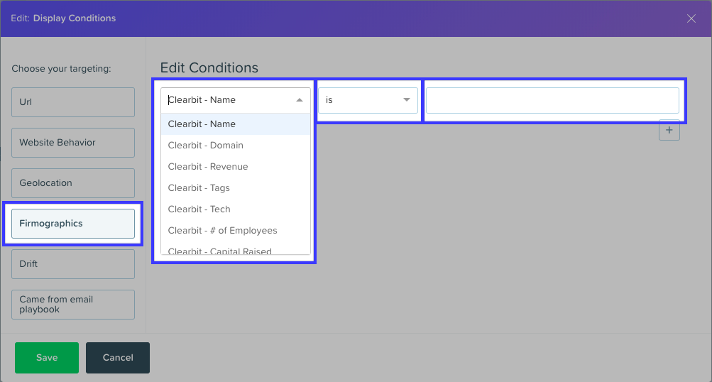 Drift targeting criteria