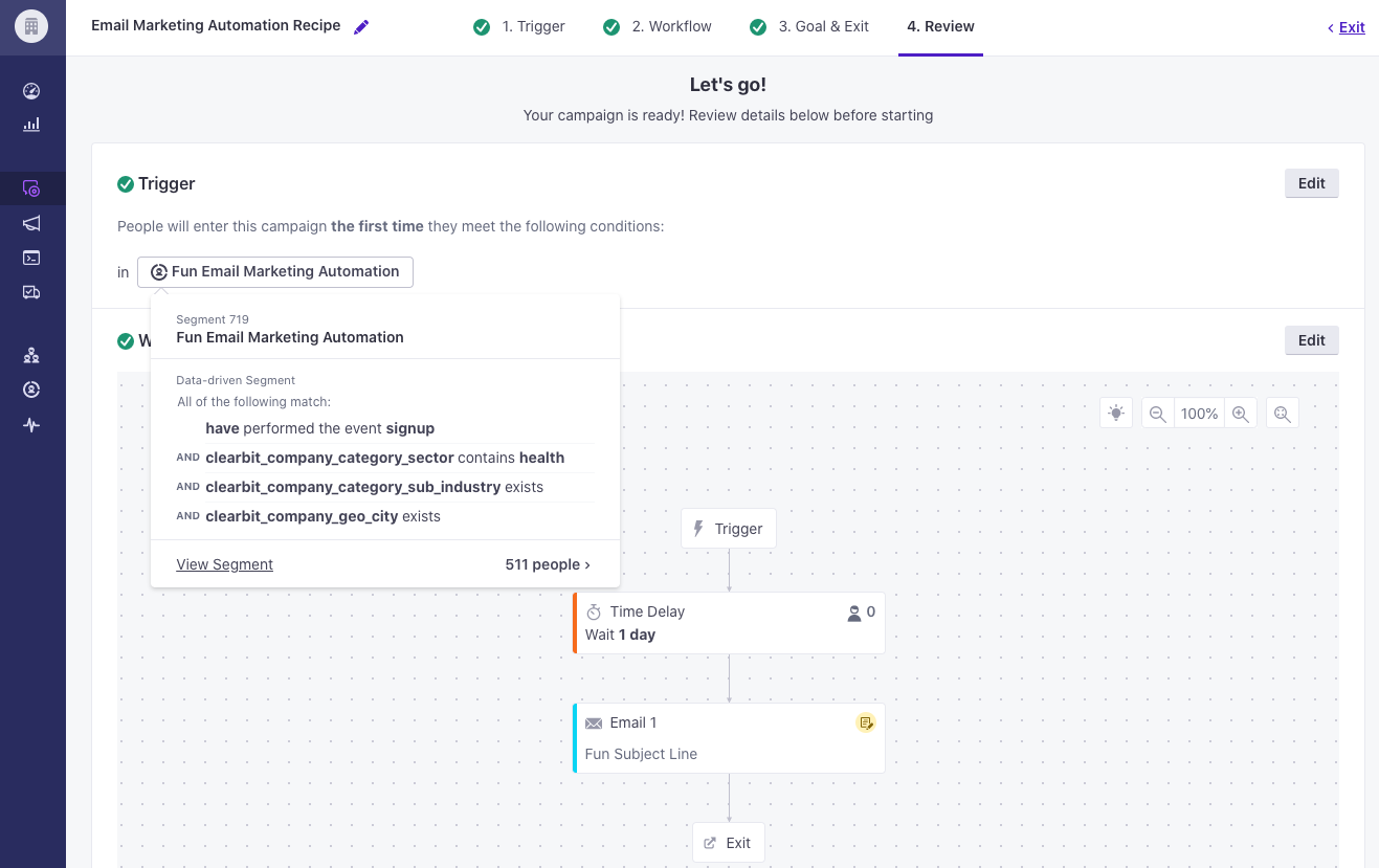 Turn on Customer.io Worflow