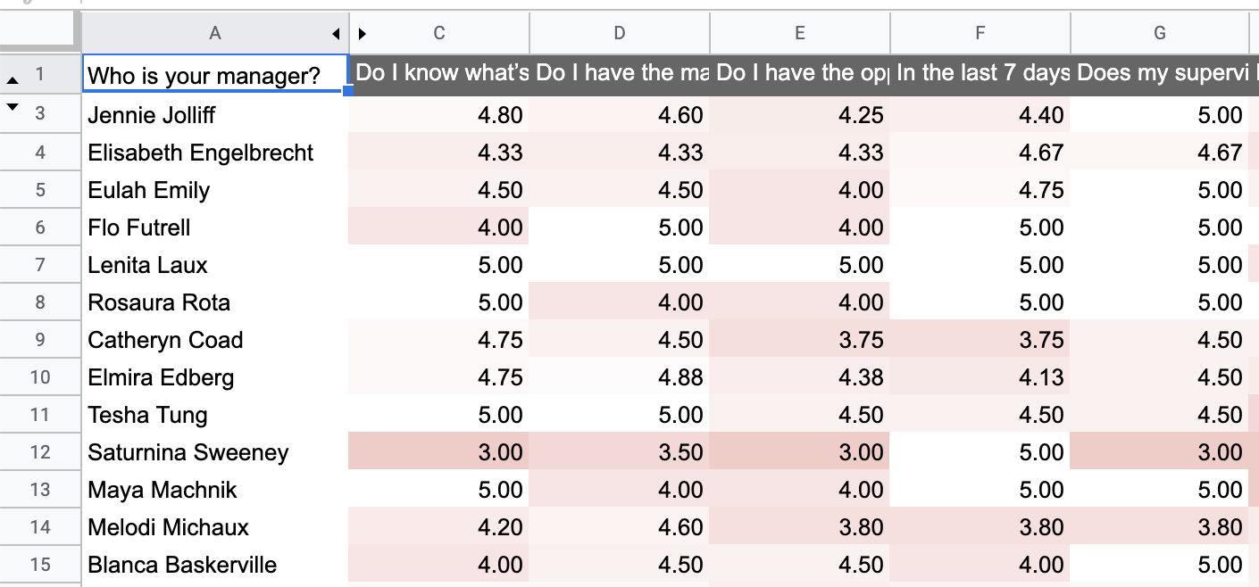 Measuring performance - Gallup results