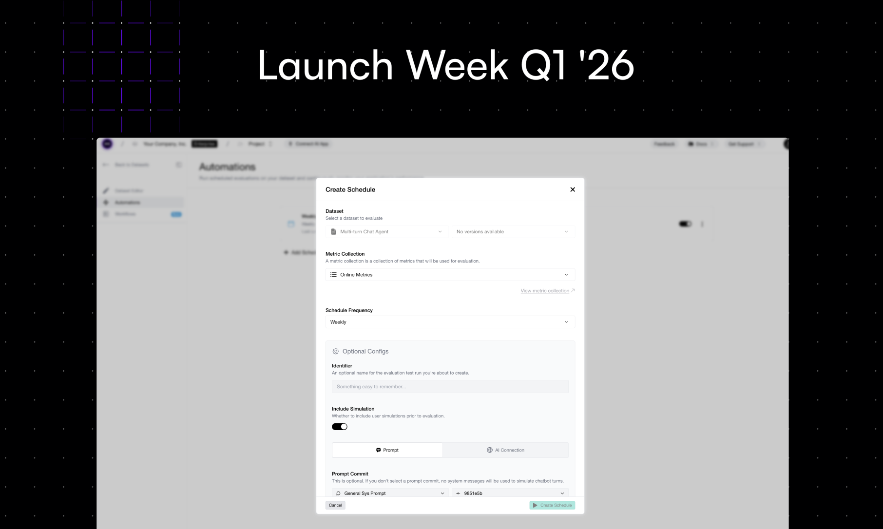 Launch Week Day 2 (2/5): Scheduled Evals