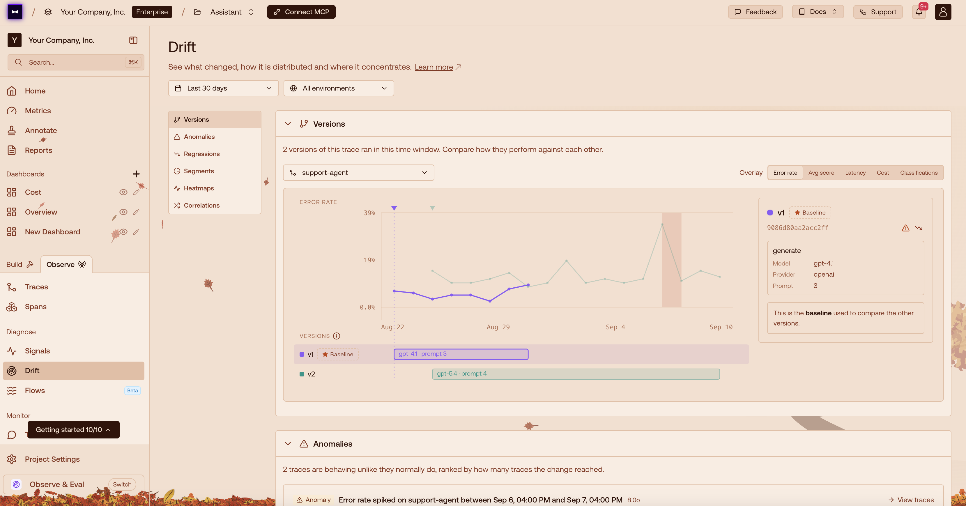Introducing AI Drift Detection: Find What Changed in Your Production Agents