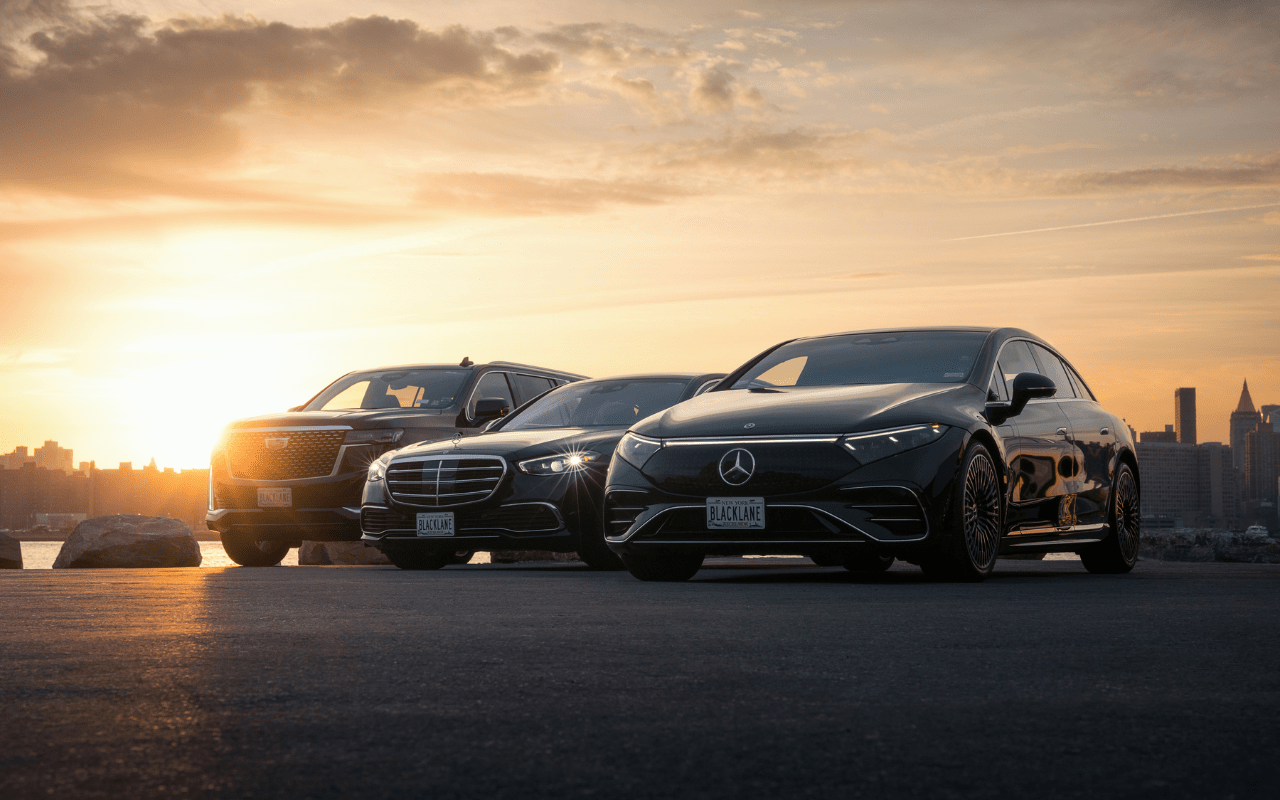 B2B Medium - Blacklane vehicle in sunset global NYC 1280 x 800