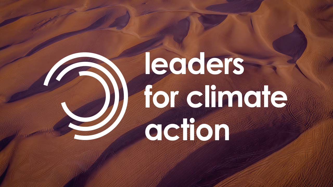 The logo for Leaders for Climate Action.