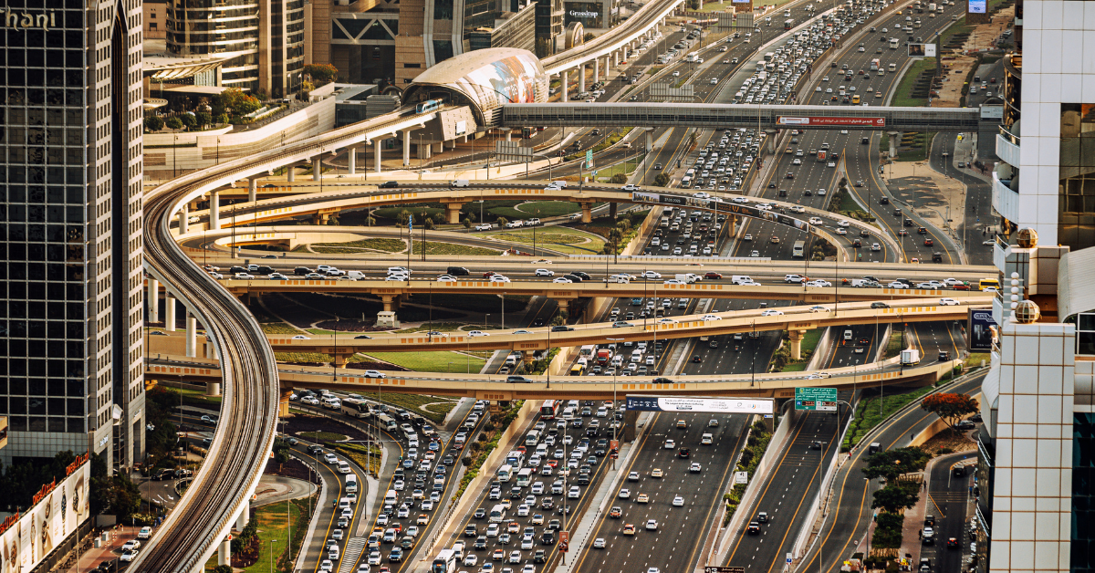 traffic in Dubai can get pretty intense during rush hours.