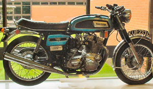 Image of 1000cc Triumph 4 cylinder motorbike