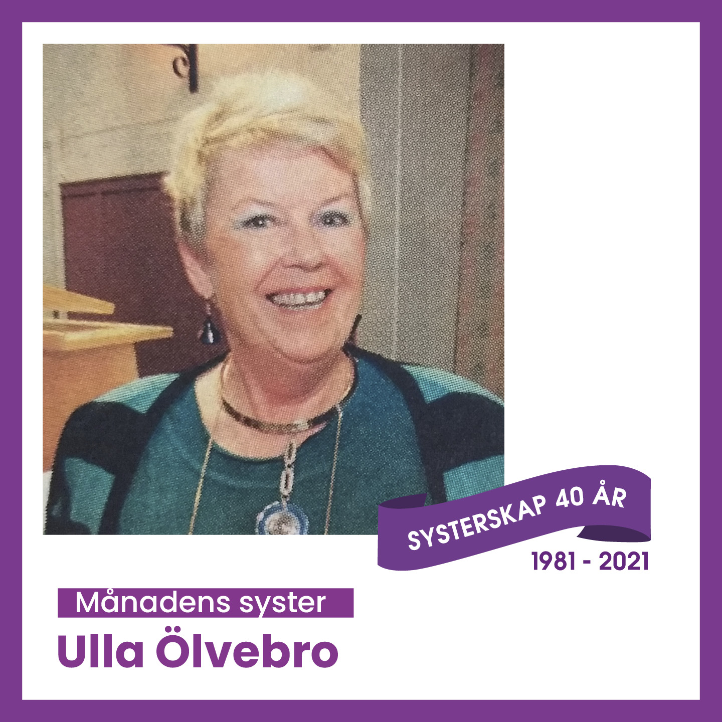Månadens syster - Ulla Ölvebro