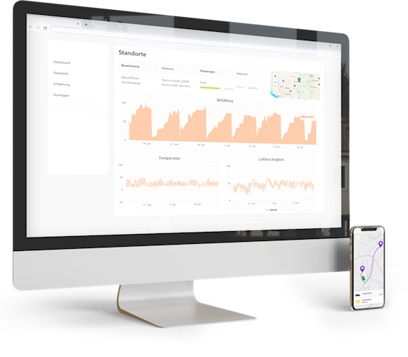 adhoc networks Smart Waste vartios Software Dashboard