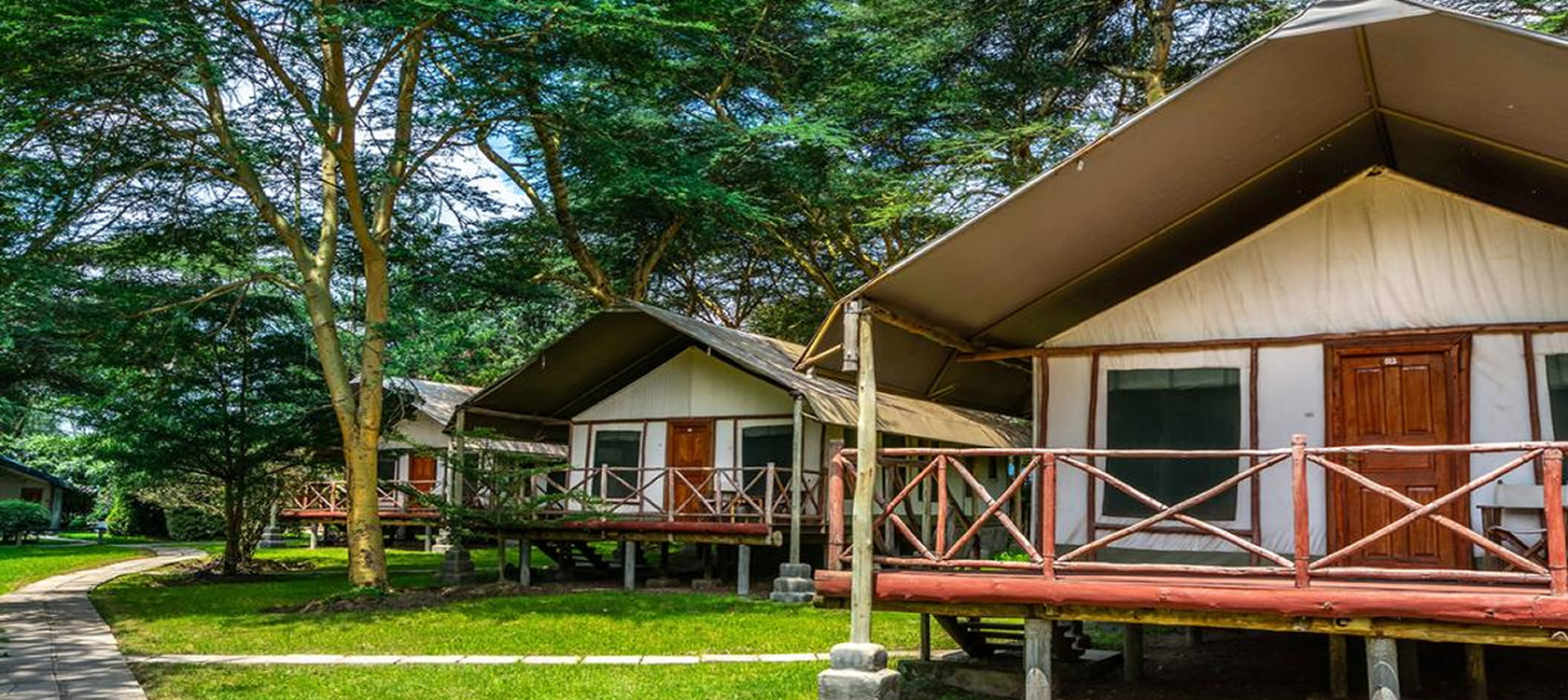 Outside view of the guest tents