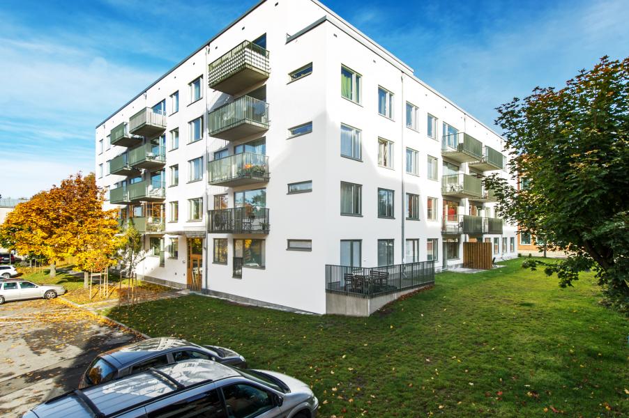 highres 14 Bostadsprojekt i flera etapper med om- och nybyggnation i Bandhagen i Stockholm.