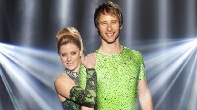 Chesney Hawkes with pro skating partner Jodeyne Higgins (Image Credit: Evening Standard)