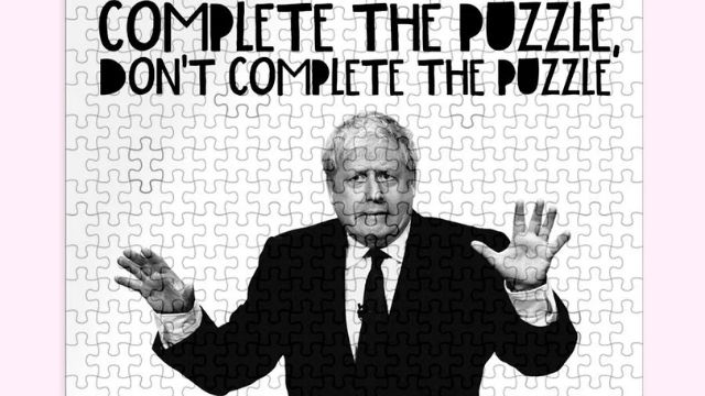 Get a funny print and make it a puzzle. Image credit: Banter Cards.