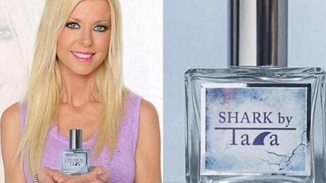 Tara launched a perfume inspired by Sharknado called "Shark by Tara". Image credit: TaraReid.com