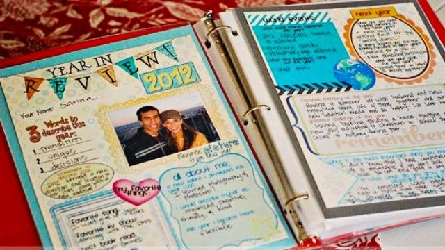 Get creative and make a scrapbook. Image credit: Dating Divas/Pinterest.