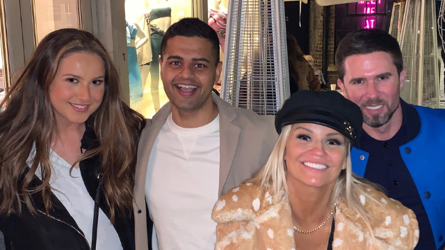 Eloise and Anjan from Team Thrillz at dinner in Mayfair with Kerry and Ryan.