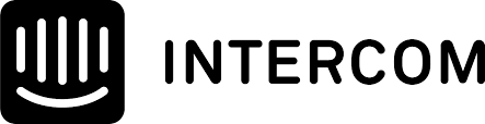 Intercom ecris en noir sur fond blanc
