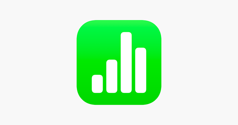 4 white columns on a green background