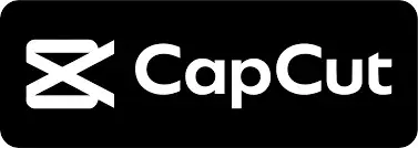 Capcut écris en blanc sur fond noir