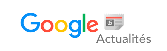 Google ecris en bleu rouge jaune vert et a cote un journal papier