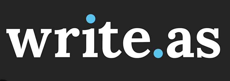 Write.as ecris en blanc sur fond noir