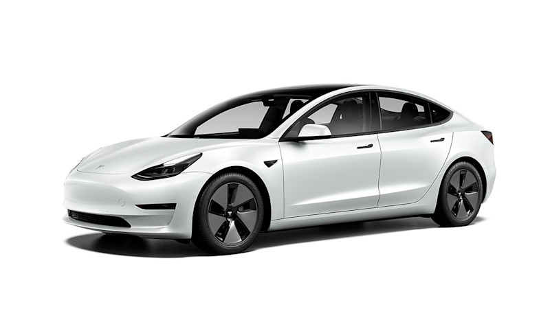 Photo of a white Tesla