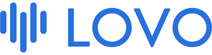 Lovo written in large blue letters on a white background