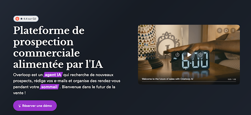 Capture d'écran site web Overloop