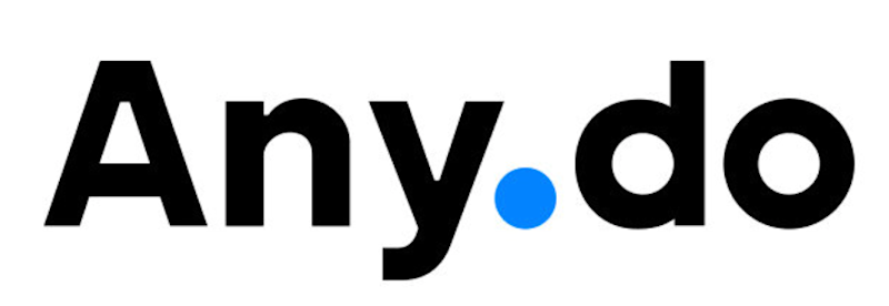 Any.do is written in black on a white background with a blue dot.