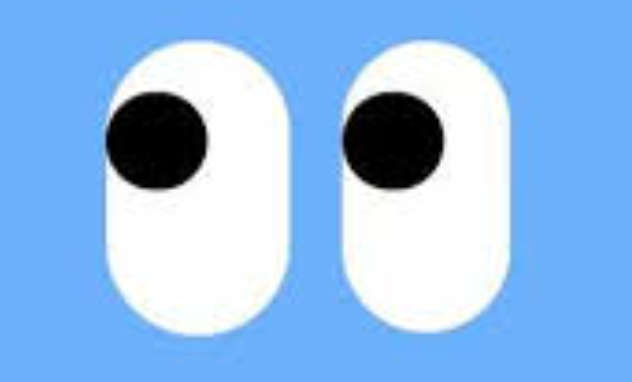 Logo representant des yeux sur fond bleu