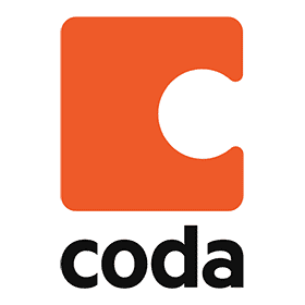 Gros C orange et dessous coda ecris en noir