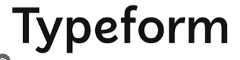 Typeform ecris en noir sur fond blanc