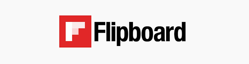 Flipboard ecris en noir sur fond blanc et a cote un carre rouge et blanc