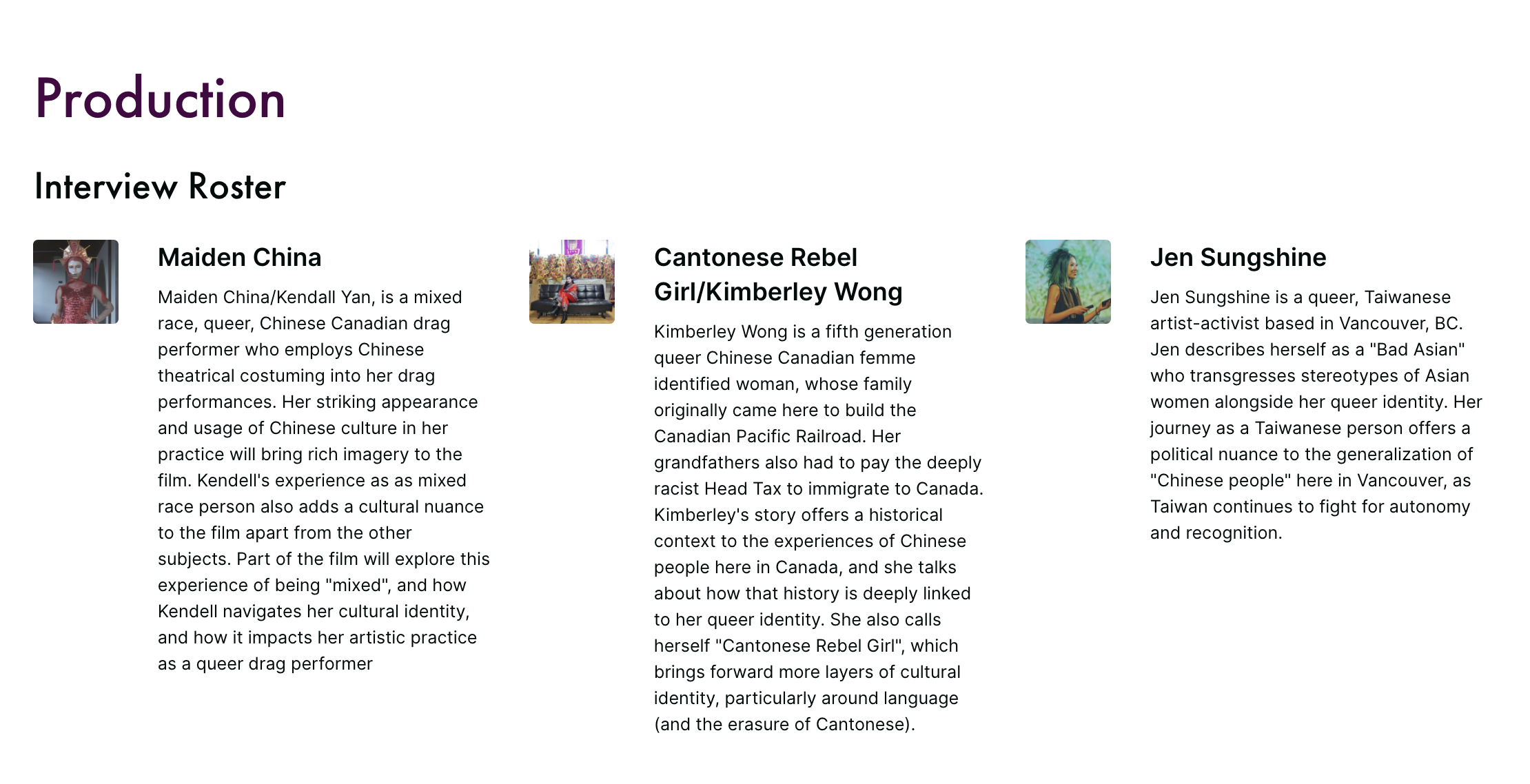 Yellow Peril: Queer Destiny's Interview Roster