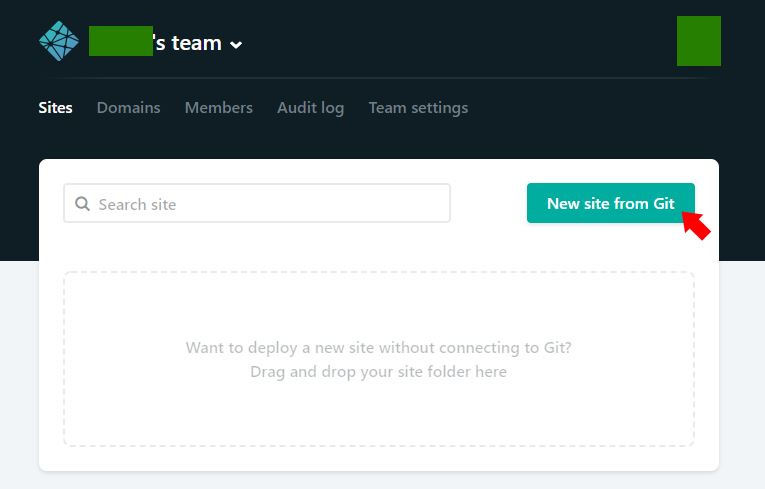 netlify-new-site-from-git