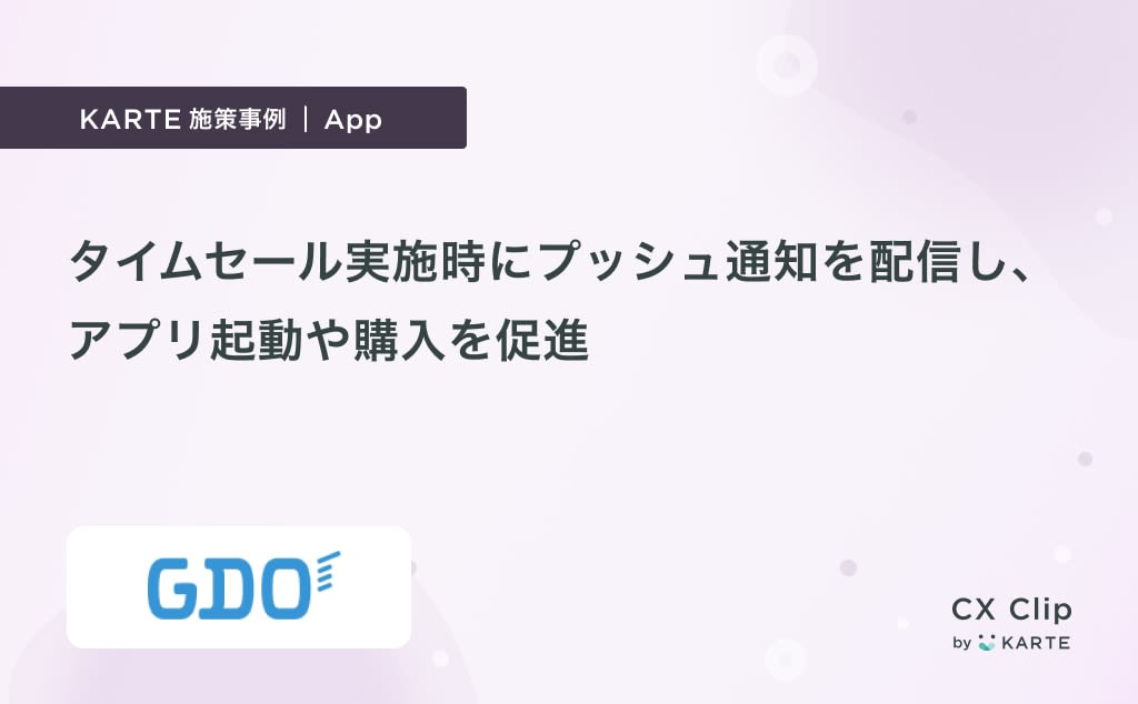 タイムセール実施時にプッシュ通知を配信し、アプリ起動や購入を促進(GDOゴルフショップ)|App
