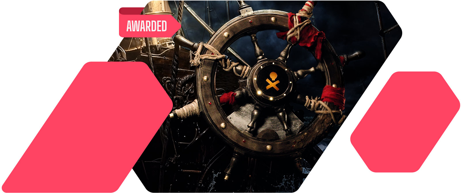 SKULL AND BONES WHEEL HEADER