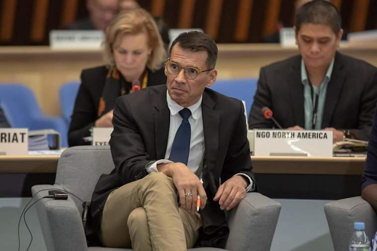 Marco Castro-Bojorquez at a UNAIDS conference