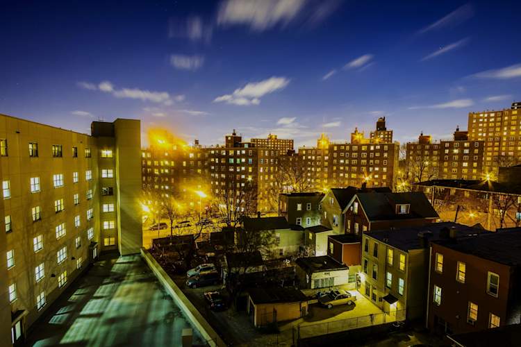 Bronx neighborhood photo from high angle