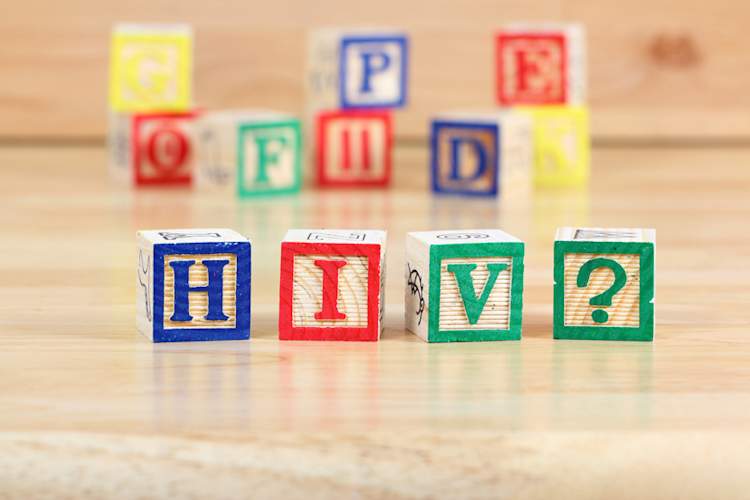 letter blocks spelling HIV