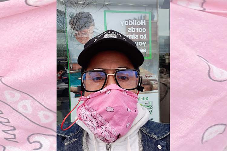 Charles Sanchez during the coronavirus pandemic
