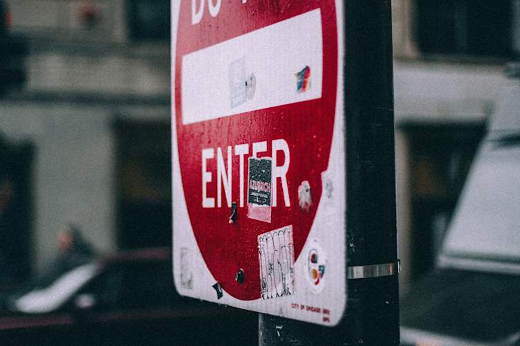 Do Not Enter sign on street