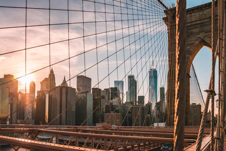NYC seen through Brooklyn Bridge